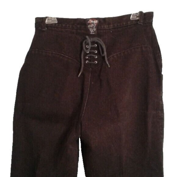 Blaze Size 11 30 Lacer Horse Riding Jeans high waist Denim Black Mom VTG 80's - Picture 10 of 13